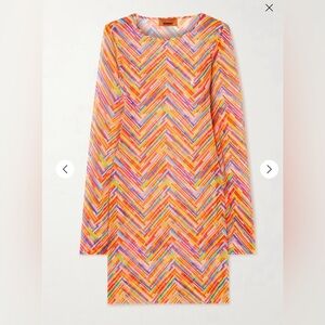Missoni Mare printed stretch-tulle mini dress Multi